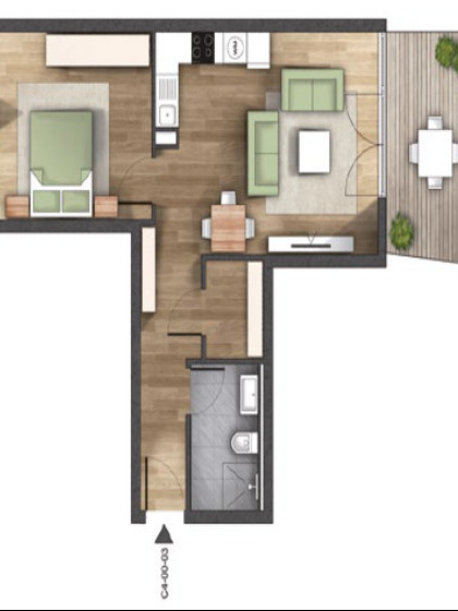 2-Z. Whg ca. 58.1 qm 2-Z. Whg ca. 58.1 qm